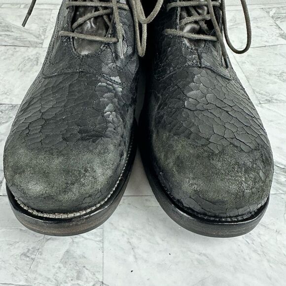 New Area Forte distressed crackle combat handcrafted boots sz 42 Italy - Picture 7 of 13
